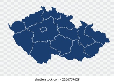 Republica Checa Mapa de color azul oscuro en archivos de calidad de fondo blanco Color (043B72) png