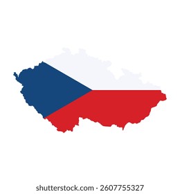 
czech republic map flag base