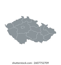 
czech republic map grey. design