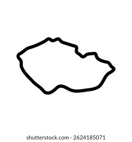 Ícone do mapa da República Checa. Mapa da República Checa. Design de ícone simples. Ilustração vetorial