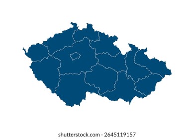 Czech Republic map icon. Czech Republic outline map. Simple icon design. Vector illustration