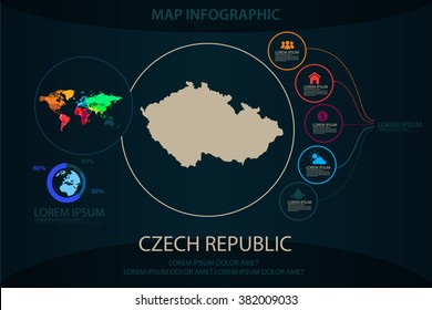 Czech Republic map infographic