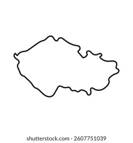 
czech republic map modern simple outline