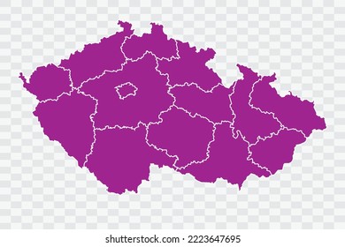 Czech Republic Map pink Color on White Background quality files Color (a50099) png