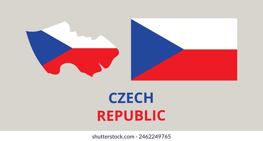 Czech Republic map set with administrative regions, municipalities, departments and borders. Outline and hexagon pixel vector Czechia maps.
