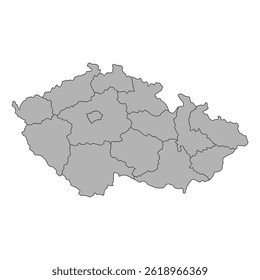 República Checa mapa símbolo forma, Web de viaje plano concepto icono Ilustración vectorial .