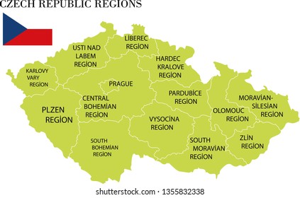 Czech republic map vector illustration
