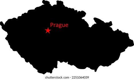 Czech Republic map vector illustration, scribble sketch Czech Republic