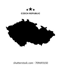 Czech Republic map. Vector illustration.