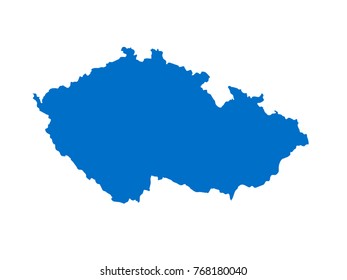 Czech Republic map vector isolated on white background