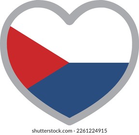 Czech Republic national flag icon vector Illustration material