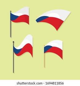 Czech Republic national flag simple vector design