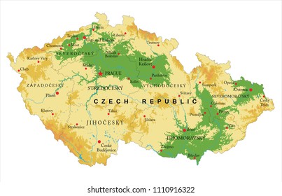 Czech Republic Physical Map