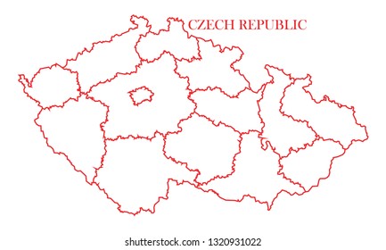 Czech Republic red line map