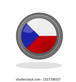 Czech Republic Round Icon flag For Symbol