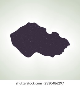Forma de la República Checa sobre fondo degradado. Mapa de país con textura de arañazos. Afiche vibrante de la República Checa. Magnífica ilustración vectorial.