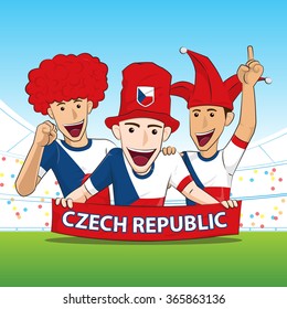 Czech Republic Sport Fans Vector