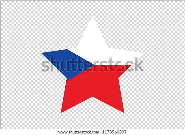 czech flag with star