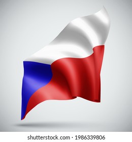 Czech Republic, vector 3d flag isolated on white background