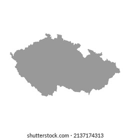 Silueta de mapa de país vector de la República Checa