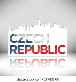 Czech Republic vector design on white background.