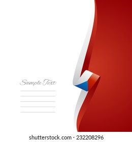Czech right side brochure cover vector