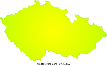 Czech shiny map VECTOR