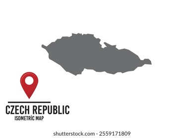 Czech Republıc vector map illustration, country map with markings. vector illustration.