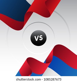 Czech vs Russia. Ice hockey championship 2018. Vector illustration.