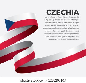 Czechia flag for decorative.Vector background