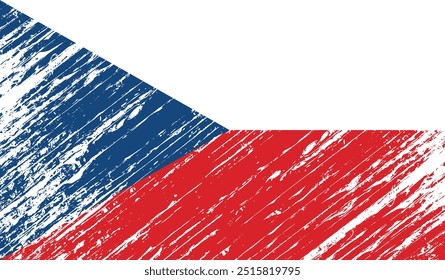 drapeau tchèque, arrière-plan grunge texture illustration de création d'Image vectorielle