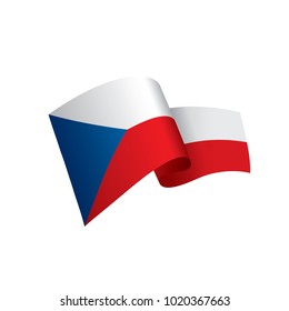 Czechia flag, vector illustration