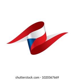 Czechia flag, vector illustration