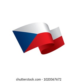 Czechia flag, vector illustration