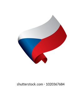 Czechia flag, vector illustration