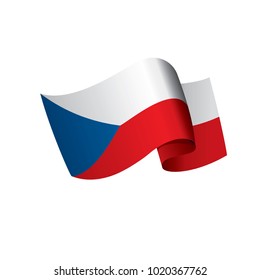Czechia flag, vector illustration