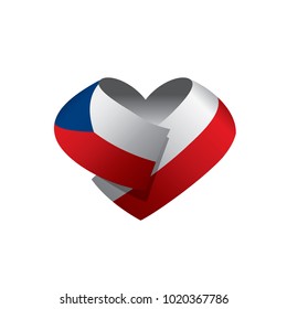 Czechia flag, vector illustration