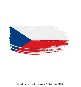 Czechia flag, vector illustration