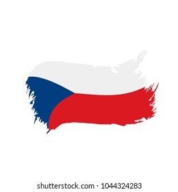 Czechia flag, vector illustration