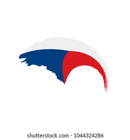 Czechia flag, vector illustration