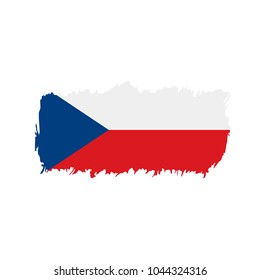 Czechia flag, vector illustration