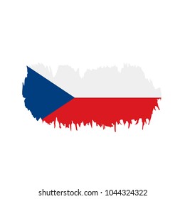 Czechia flag, vector illustration