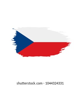Czechia flag, vector illustration
