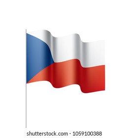 Czechia flag, vector illustration