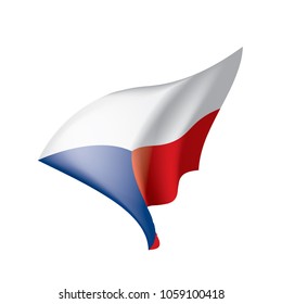 Czechia flag, vector illustration