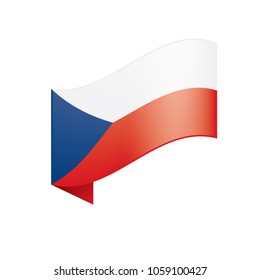 Czechia flag, vector illustration