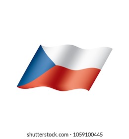 Czechia flag, vector illustration