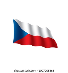 Czechia flag, vector illustration on a white background