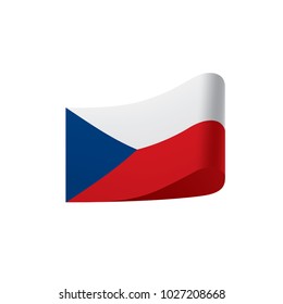 Czechia flag, vector illustration on a white background