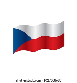 Czechia flag, vector illustration on a white background
